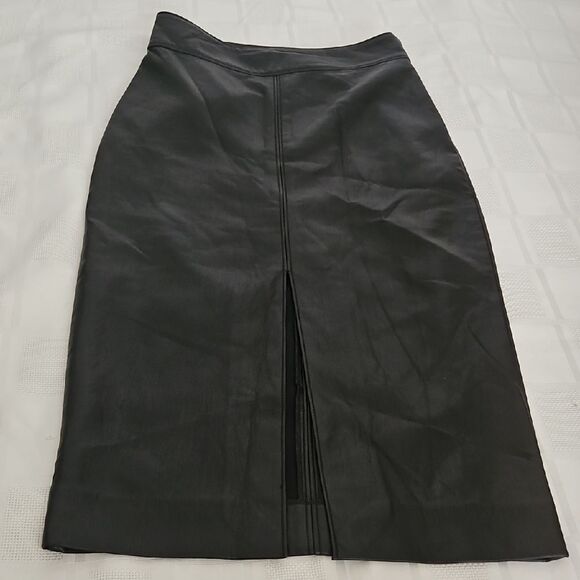 Babaton Black Midi Pencil Skirt with Slit - Picture 12 of 16